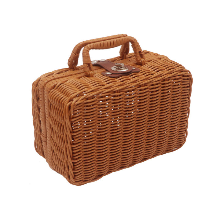 Handcrafted Woven Picnic Basket Bowlift