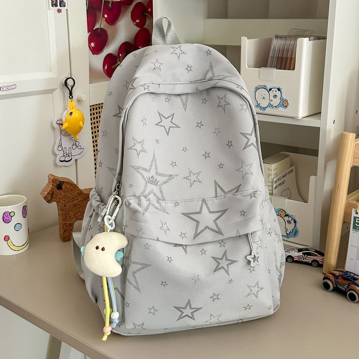 Backpack with Sparkling Stars Pattern Bowlift