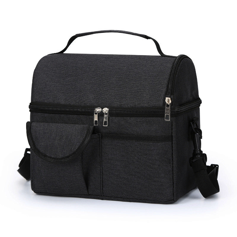 Insulated lunch bag with multi-compartment organizer and adjustable shoulder strap Bowlift