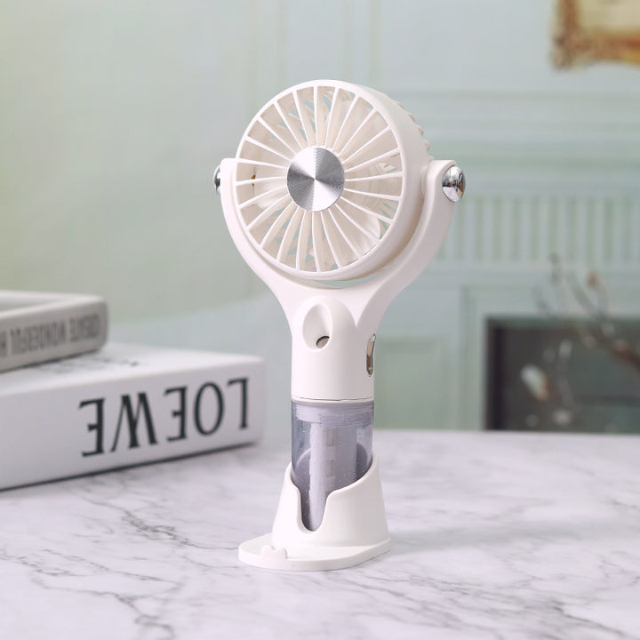 Unisex Portable Fog Fan with USB Charging Function and Flexible Tilt Mechanism Bowlift