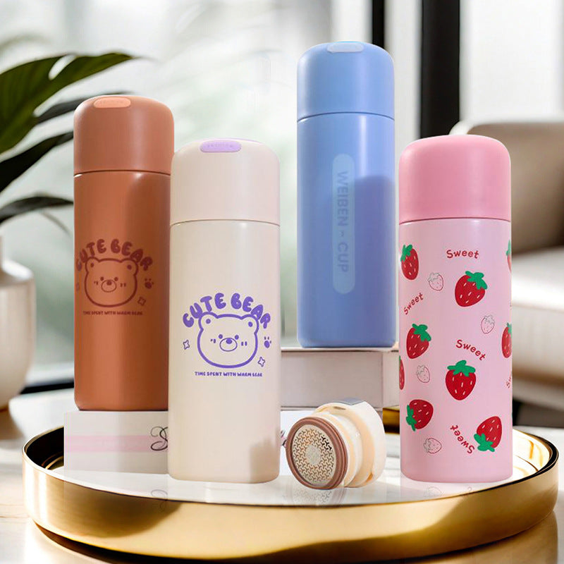 Insulated Drink Bottle In Cheerful Blueberry Design Bowlift