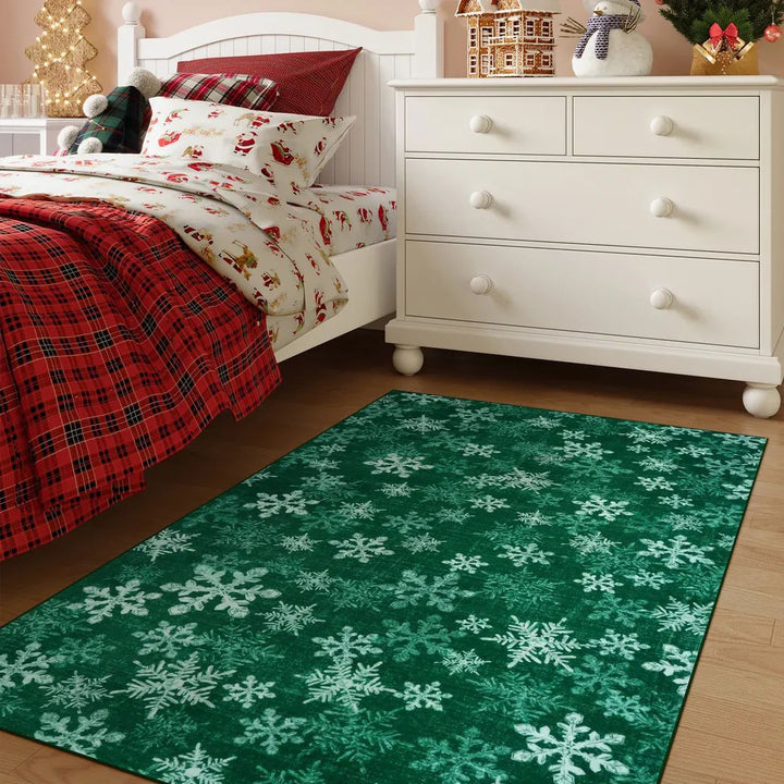 BowLift | Christmas Rug - Crystal Velvet Living Room Bedroom Non-Slip And Stain-Resistant Rug