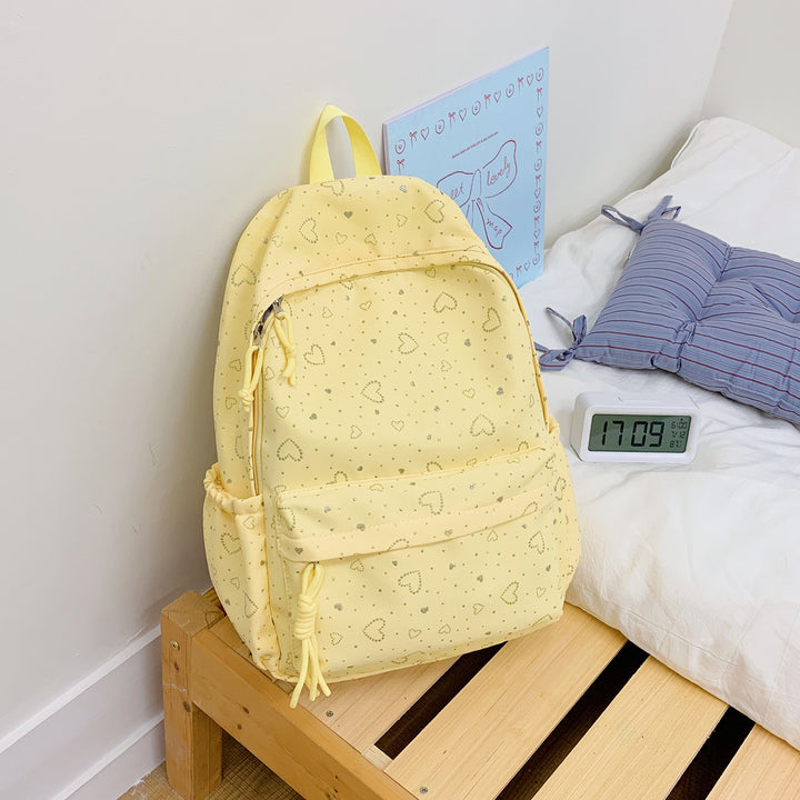 Heart-Patterned School Backpack Bowlift
