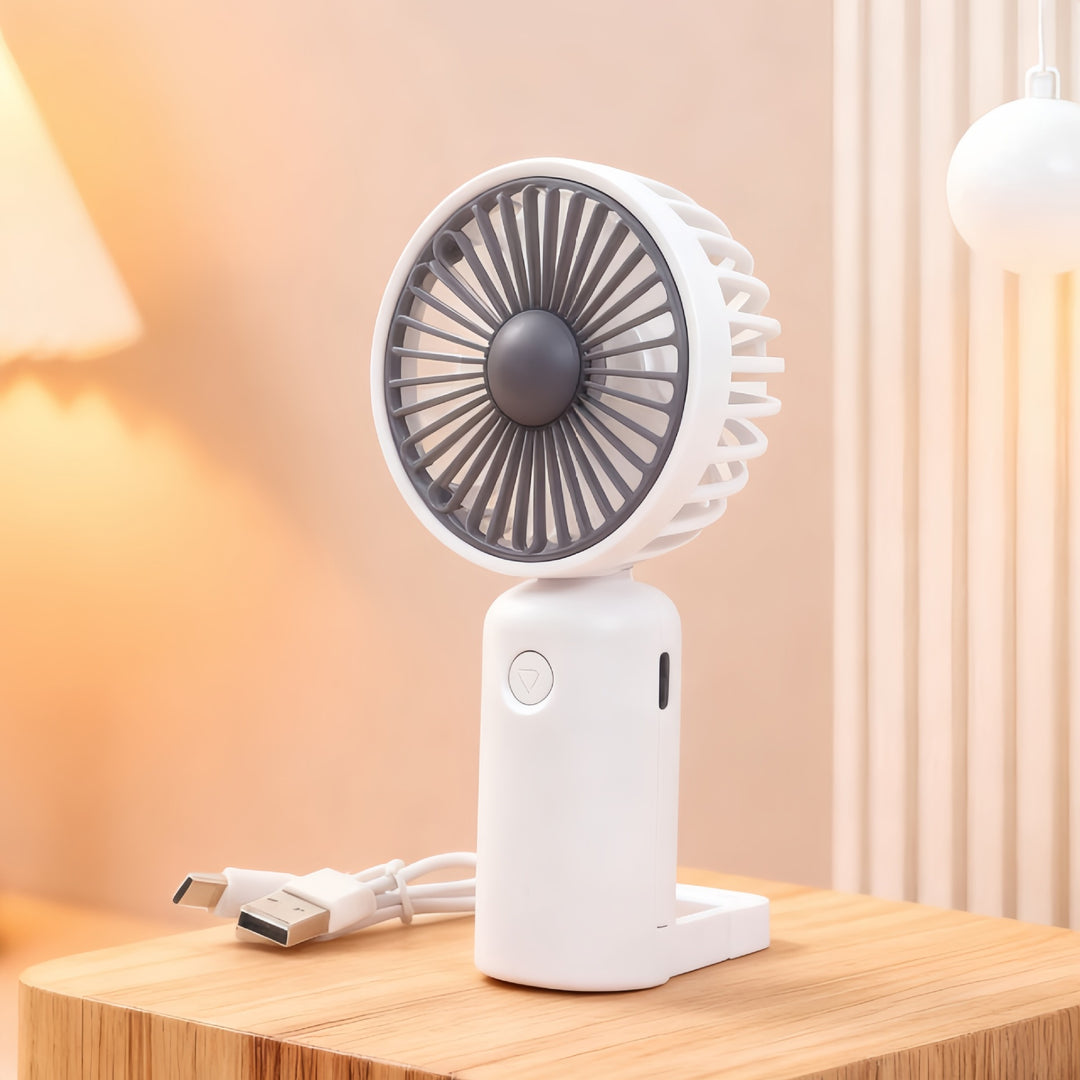 Ladies Portable USB Fan with Flexible Holder Bowlift