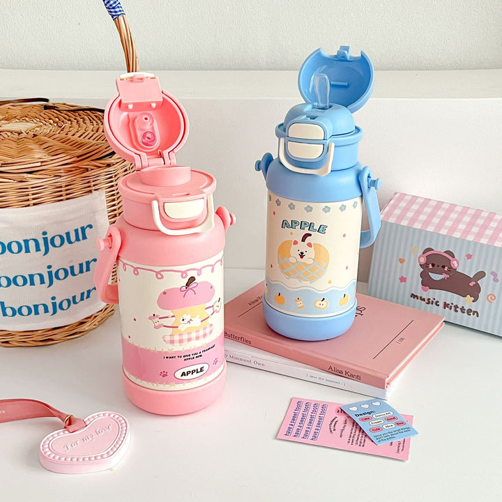 Insulated stainless steel water bottle with cute design Bowlift