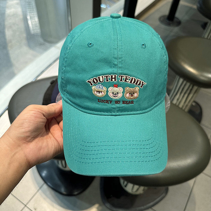 Unisex Embroidered Character Cap Bowlift