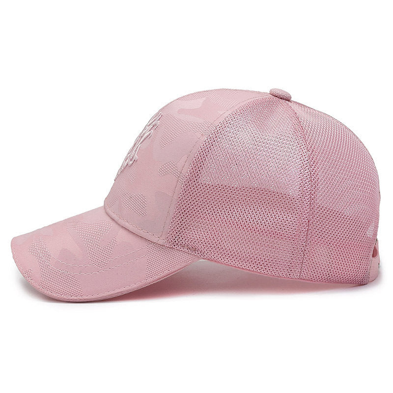 Women's Sporty Trucker Cap with Breathable Mesh Back Bowlift