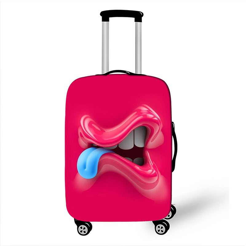 Unisex Hard-shell suitcase with funny cartoon face Bowlift