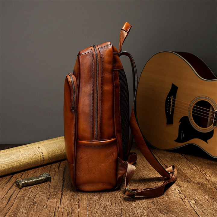 More Elegant and Functional Backpack Made of High-Quality Leather Bowlift