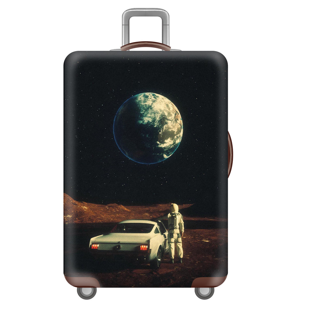 Unisex nan robust hard-shell suitcase with artistic face portrait print and 360° wheels Bowlift