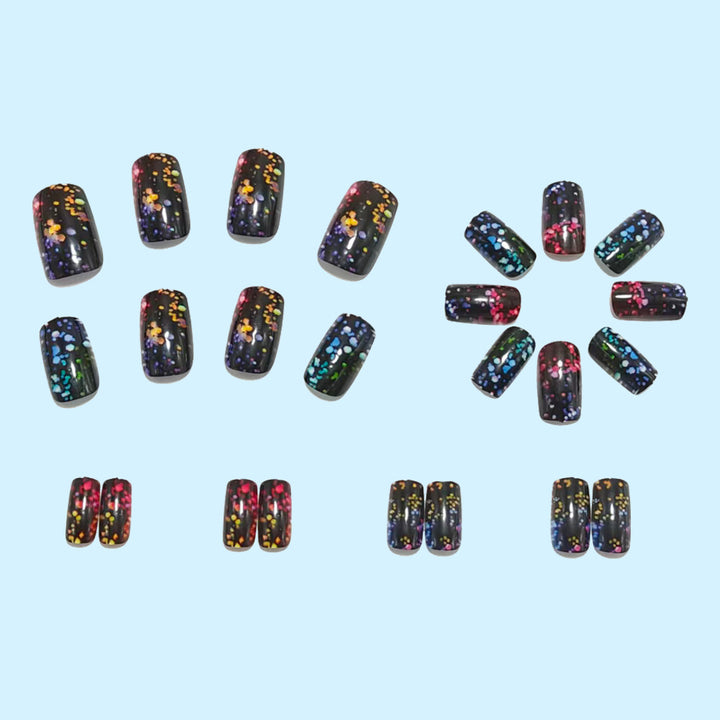 Artificial nails with sparkling glitter effect Bowlift