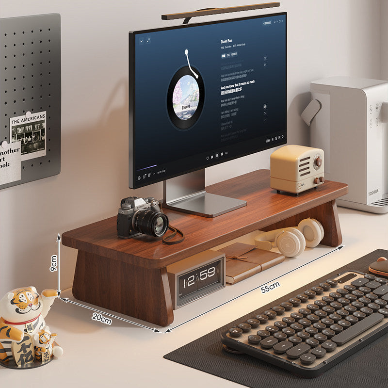 Modern Wooden Monitor Stand with Storage Bowlift