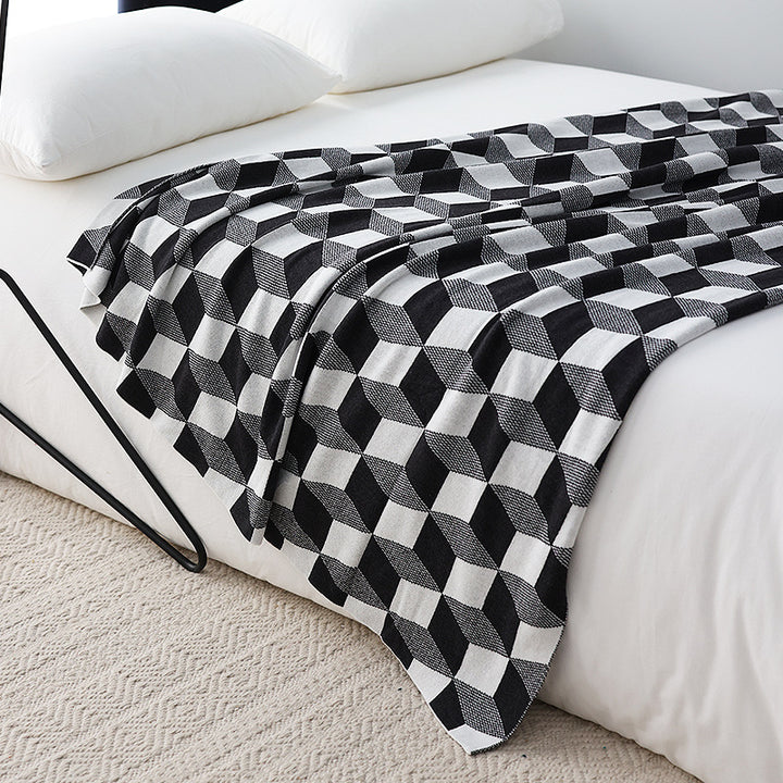 Geometric Patterned Throw Blanket