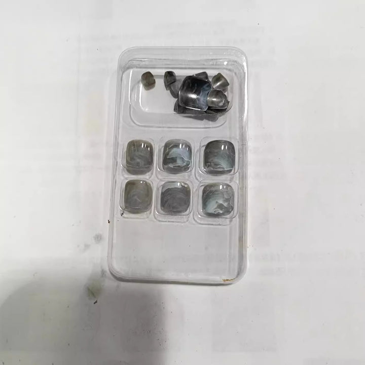 Marble Effect Press-On Nail Set Bowlift