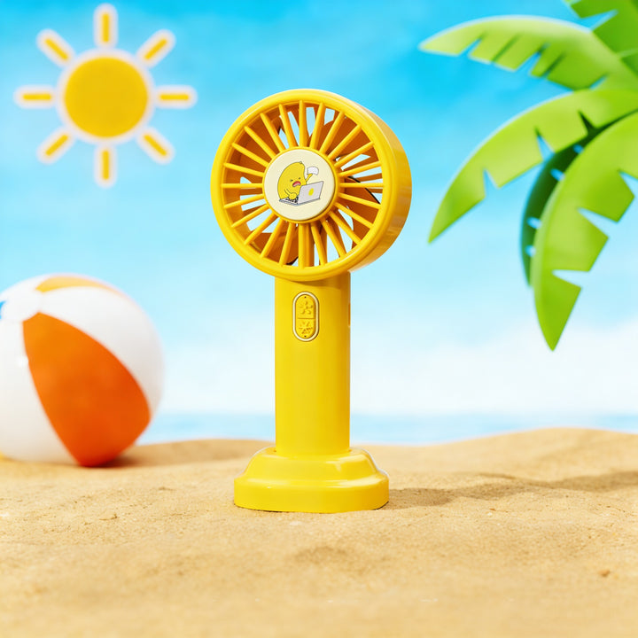 Women's Portable Hand Fan in Cheerful Plant Design Bowlift