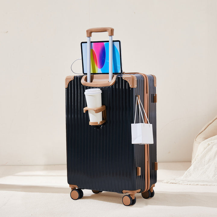 Unisex Double-Layer Expandable Hard-Shell Luggage Set Bowlift