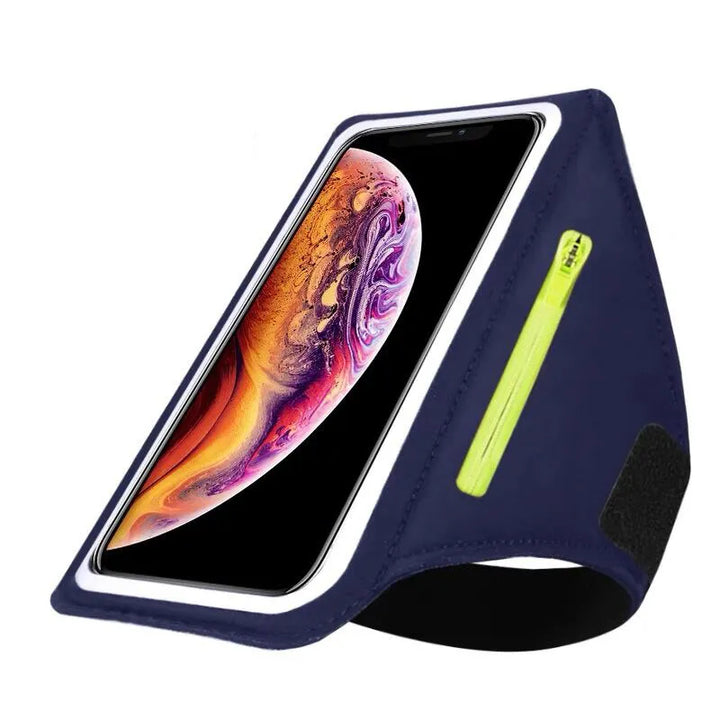 BowLift | Adjustable Running Phone Holder with Earbud Compartment – Suitable for Arm Circumference of 26-42 cm, Compatible with iPhone and Galaxy