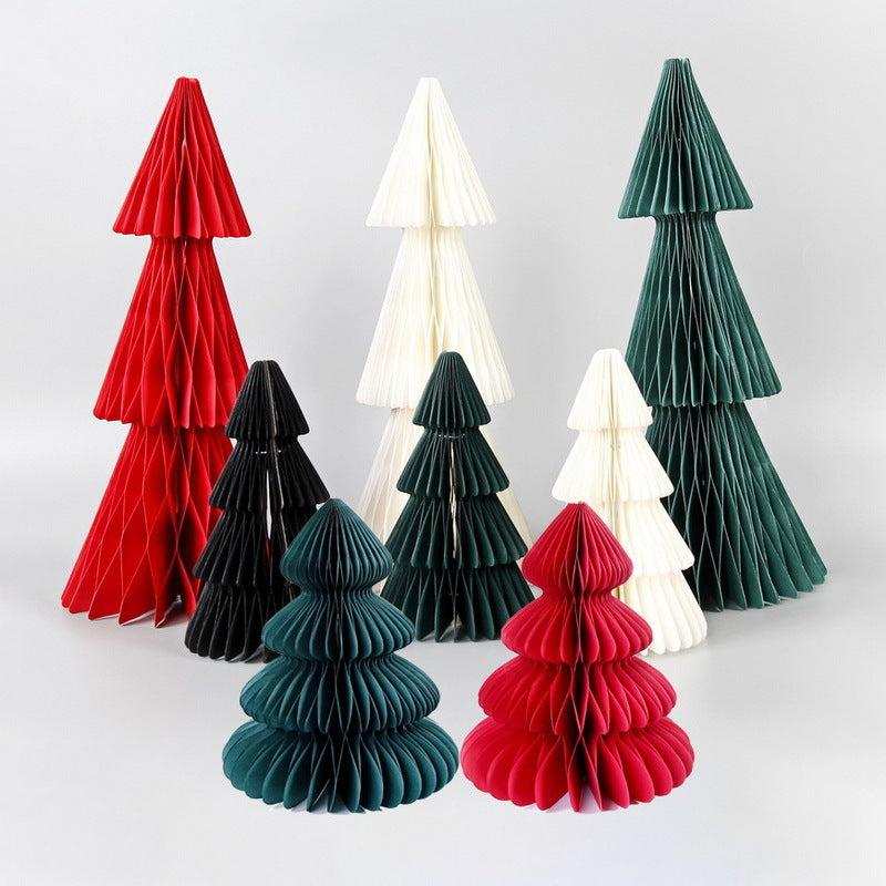Collapsible Honeycomb Paper Tabletop Christmas Tree Decoration