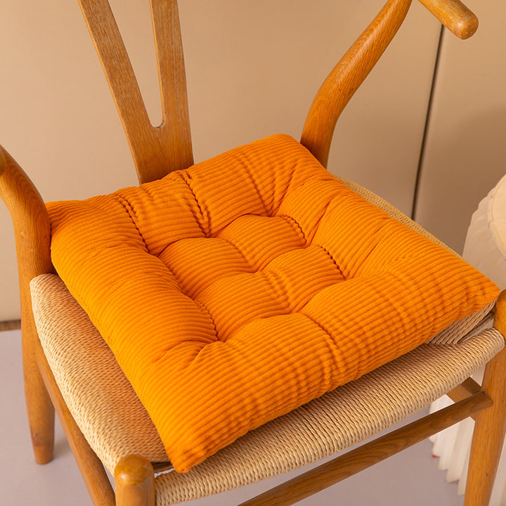 Tufted corduroy seat cushion with high-density polyester fill and anti-slip backing Bowlift