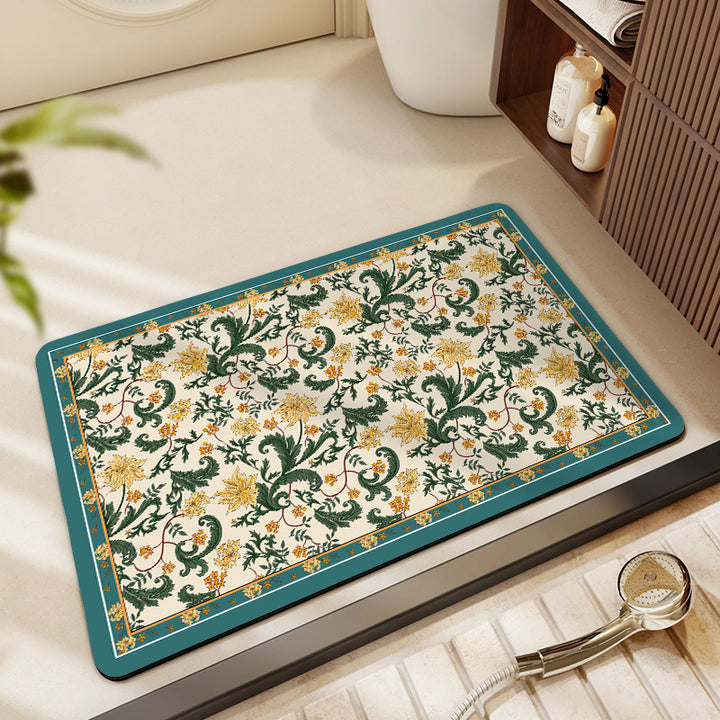 Geometric Pattern Decorative Floor Mat Bowlift