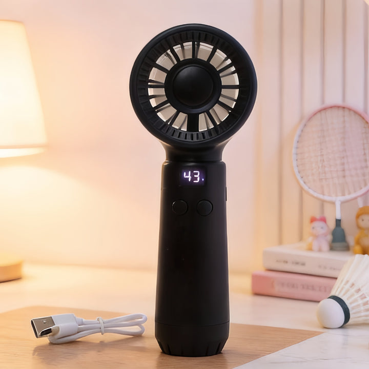 Ladies portable mini fan with digital speed display Bowlift