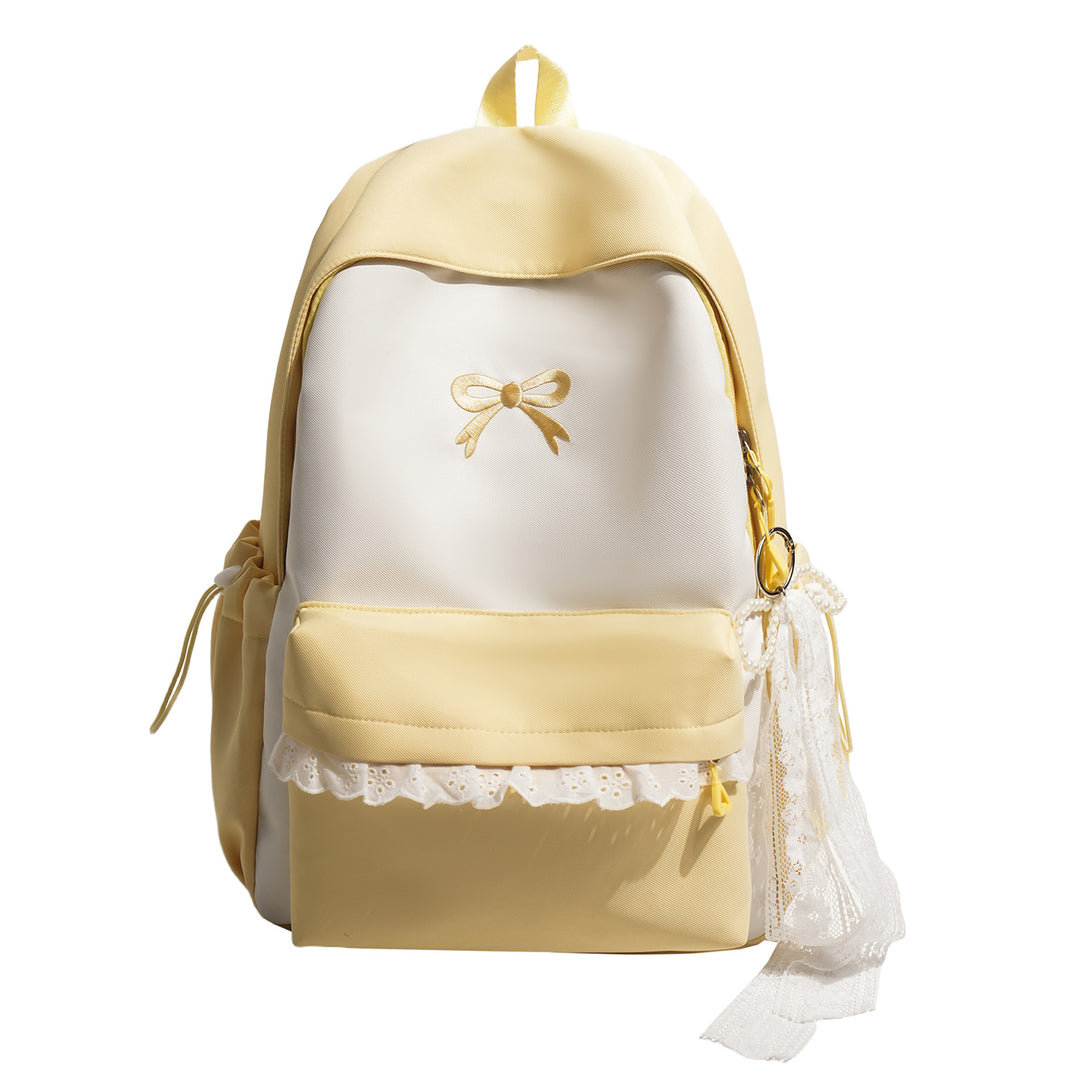 Decorative Bow-Embellished Casual Backpack Bowlift