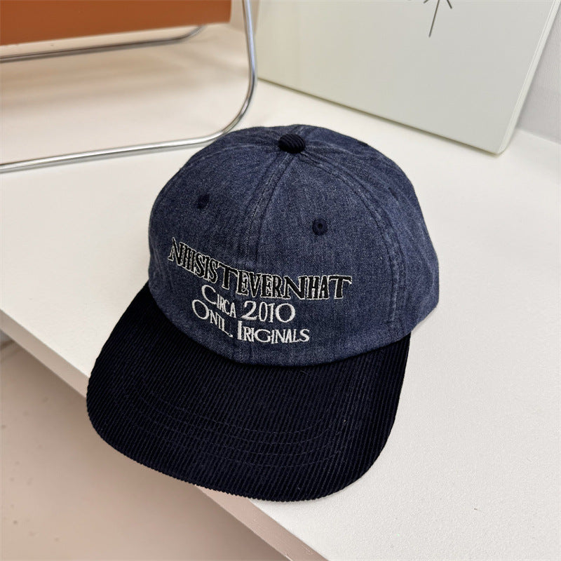 Men's Vintage-Inspired Embroidered Baseball Cap Bowlift
