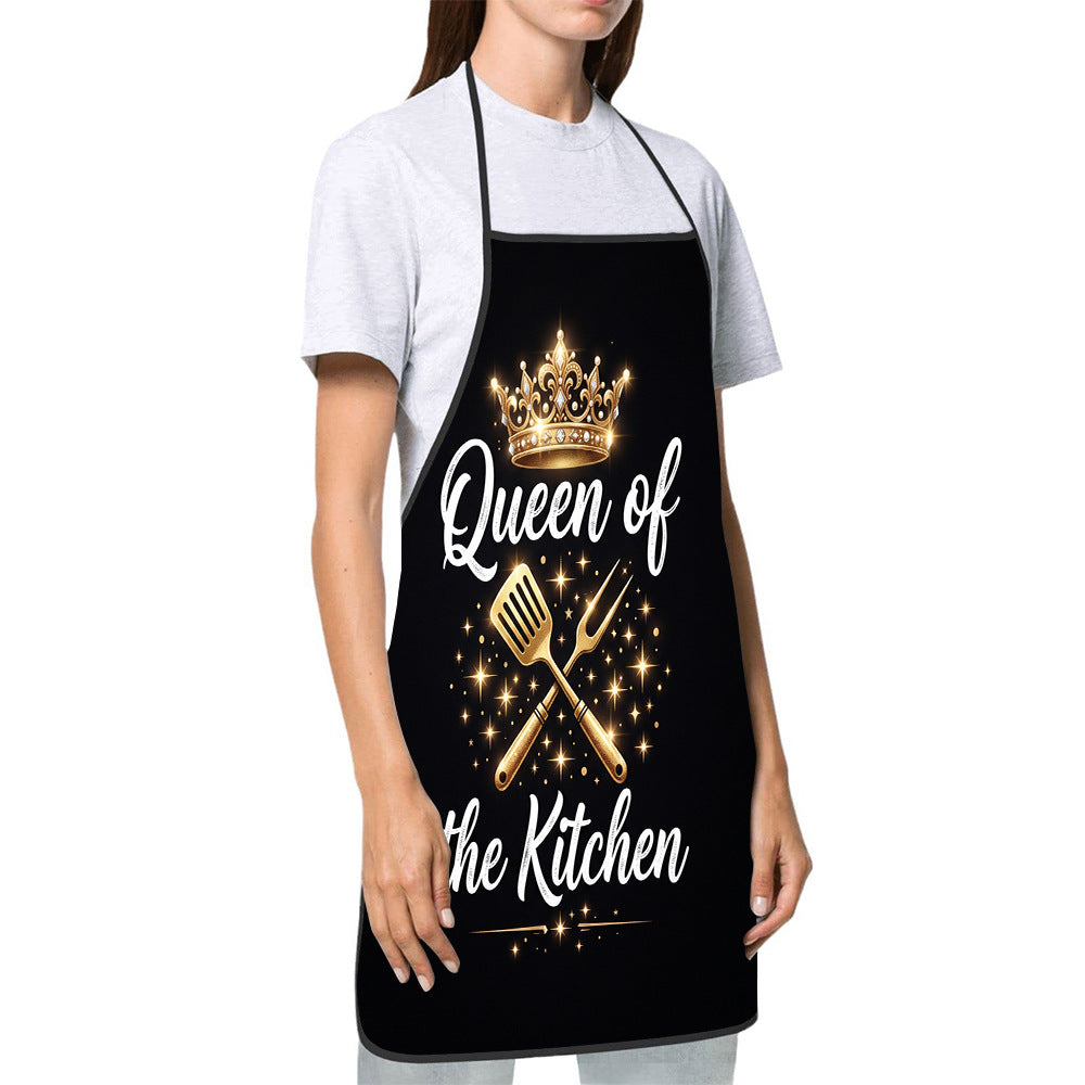Dog Lover Full-Coverage Kitchen Apron With Adjustable Neck Strap And Waterproof Polyester Shell