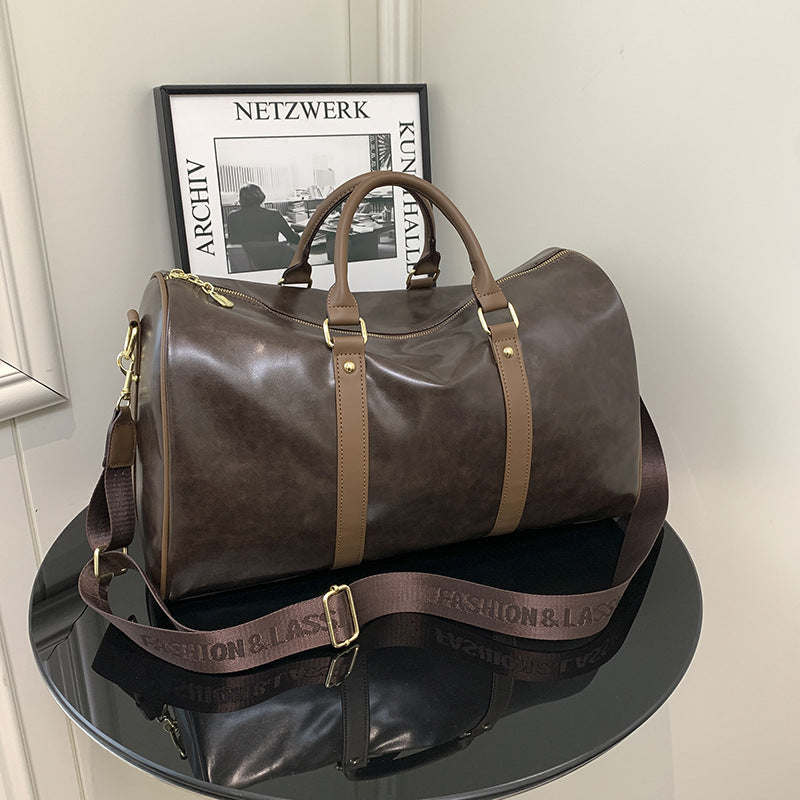 Premium Leather Travel Duffle Bag Bowlift