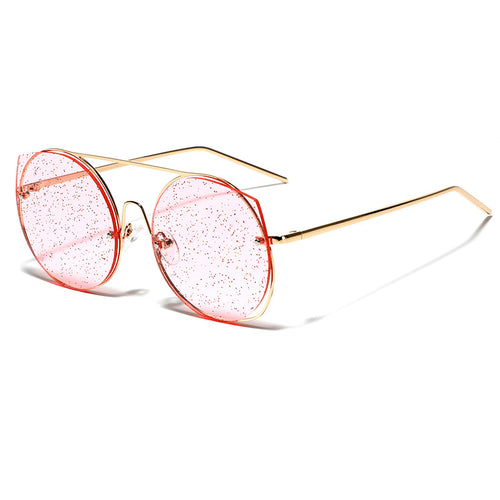 Women oversized sunglasses with glittering lenses Bowlift