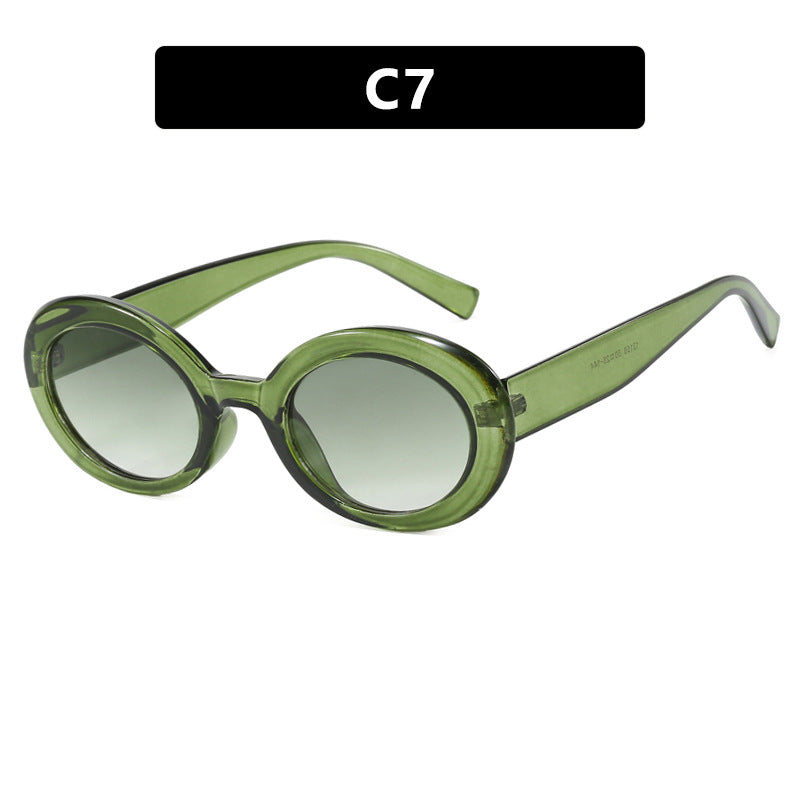 Women's round sunglasses with elegant plastic frame and UV protection Bowlift