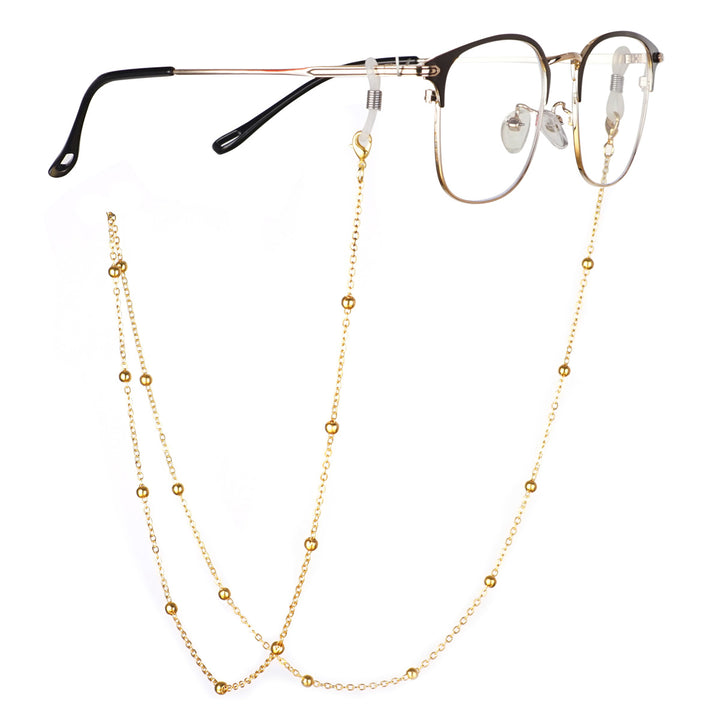 Silver Bead Decorative Eyewear Holder Chain Bowlift