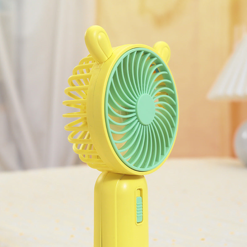 Women's portable hand fan in creative bear design Bowlift