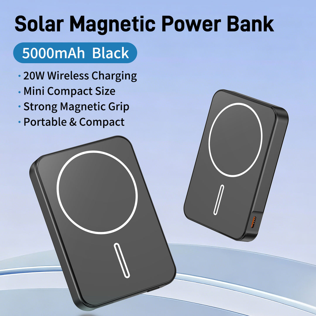 Solar-powered power bank with fast charging function and LED light Bowlift