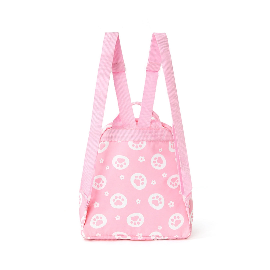 Cute Backpack with Paw Print Design Bowlift
