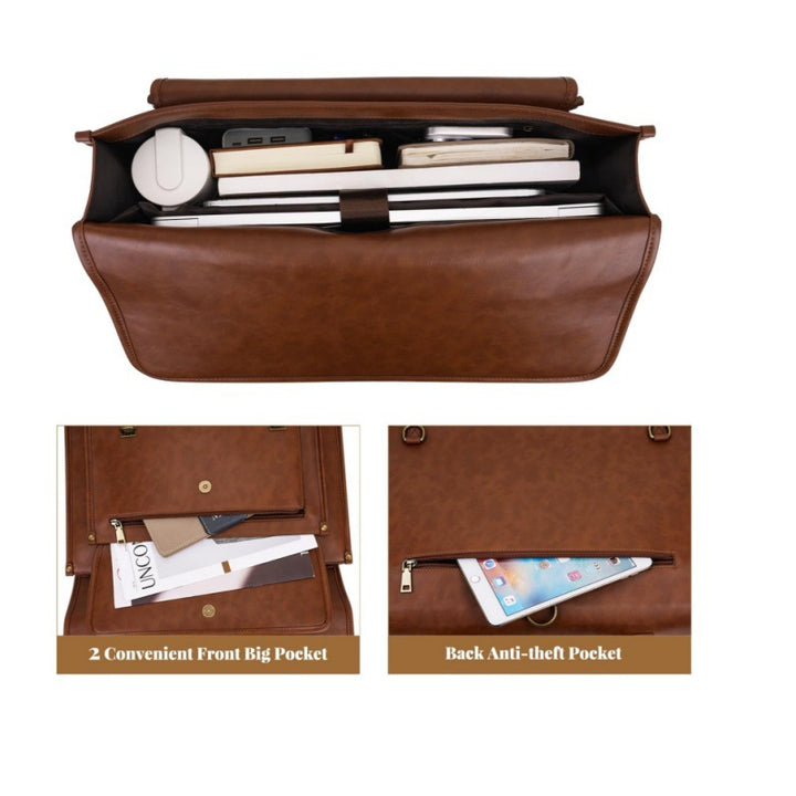 Elegant Laptop Briefcase with Multifunctional Compartments Bowlift