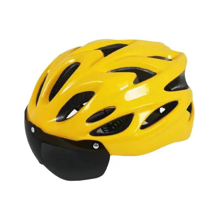 Bicycle helmet with integrated sun visor and optimal ventilation Bowlift