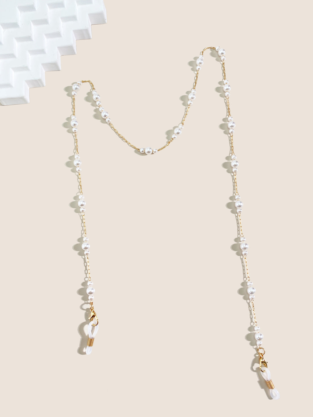 Pearl-Accented Eyewear Chain Bowlift