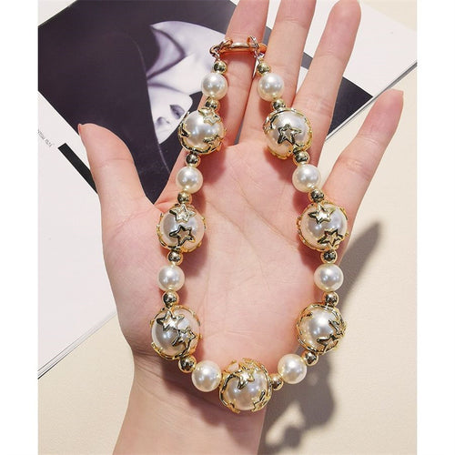 Elegant Star-Accent Beaded Necklace Bowlift