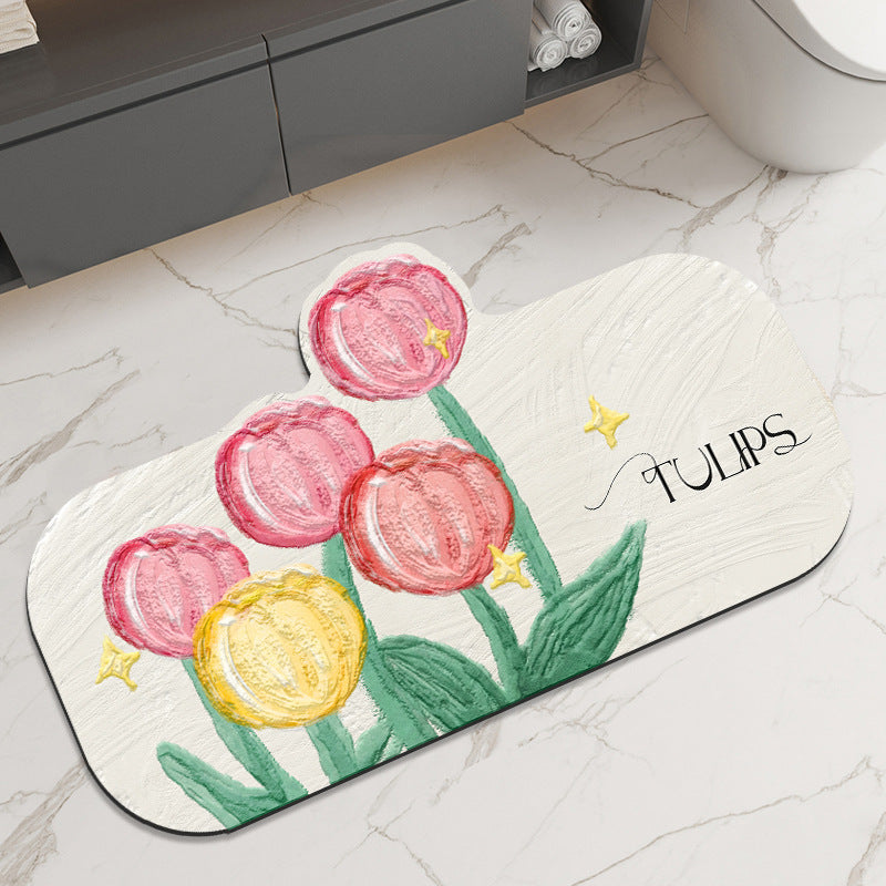 Floral Shaped Decorative Floor Mat