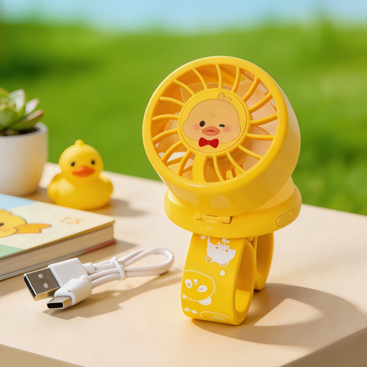 Ladies portable handheld fan with chicken design Bowlift