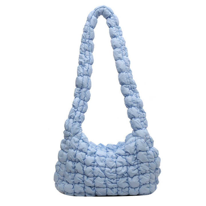 Textured Quilted Shoulder Bag Bowlift