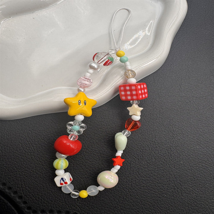 Decorative Bead Phone Strap Bowlift
