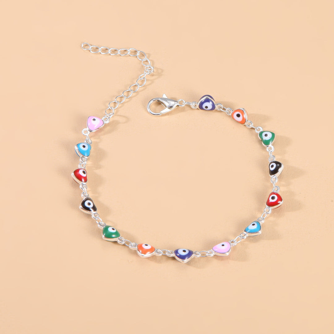 Colorful Evil Eye Charm Anklet Bowlift