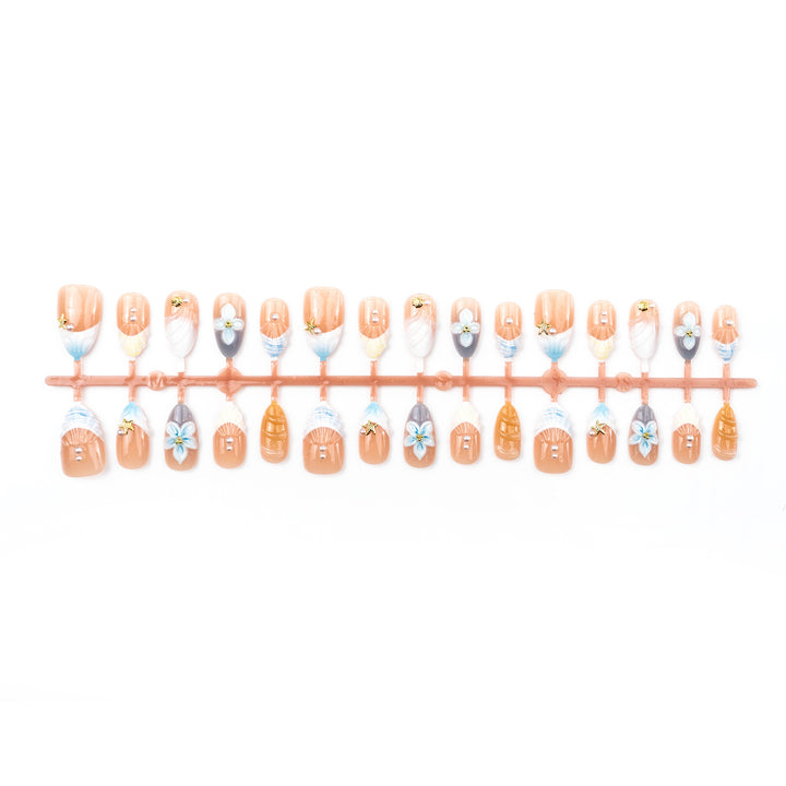 Floral Articulate Press-On Nail Set Bowlift
