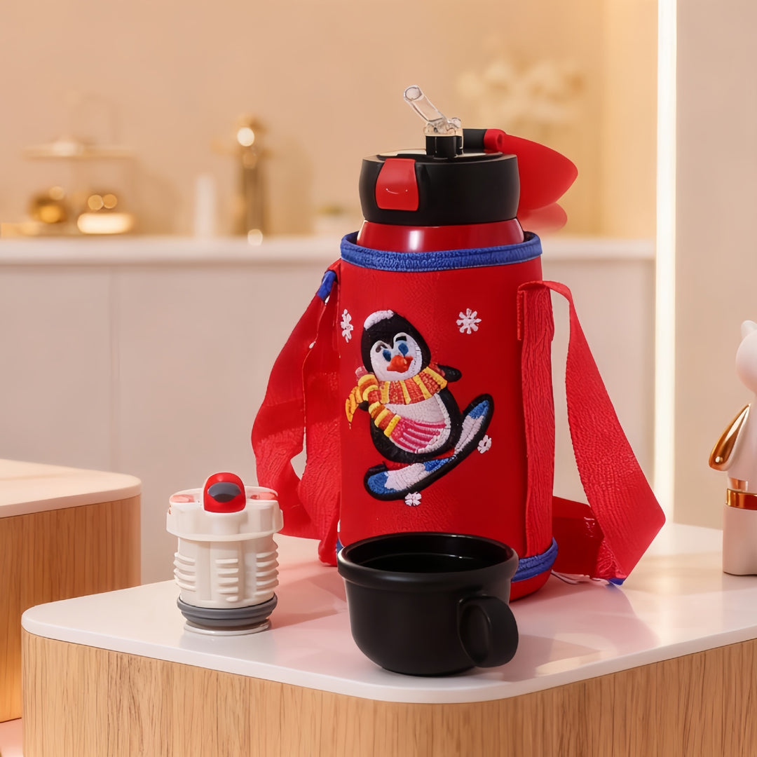 Women's Insulated Drinking Bottle with Colorful Animal Design Bowlift