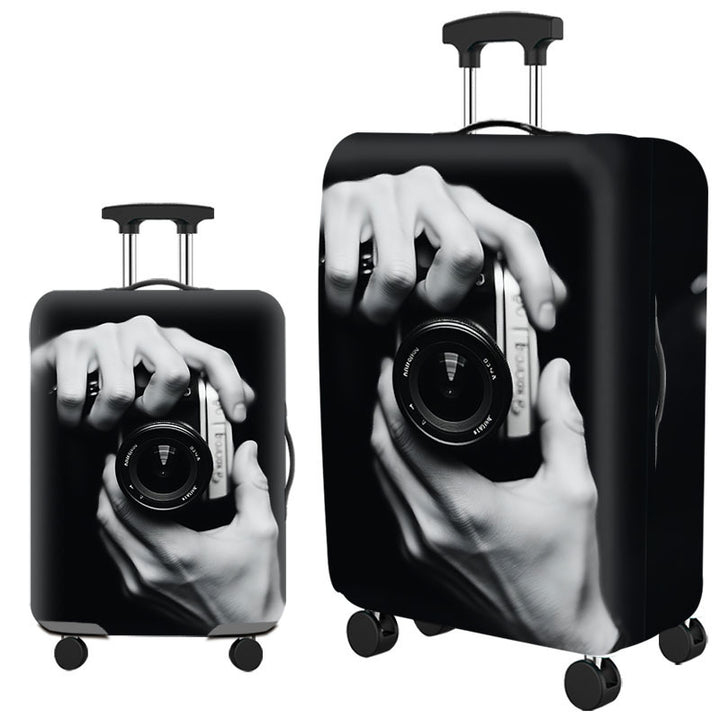 Tropical Leaf Print Hard Shell Luggage Bowlift