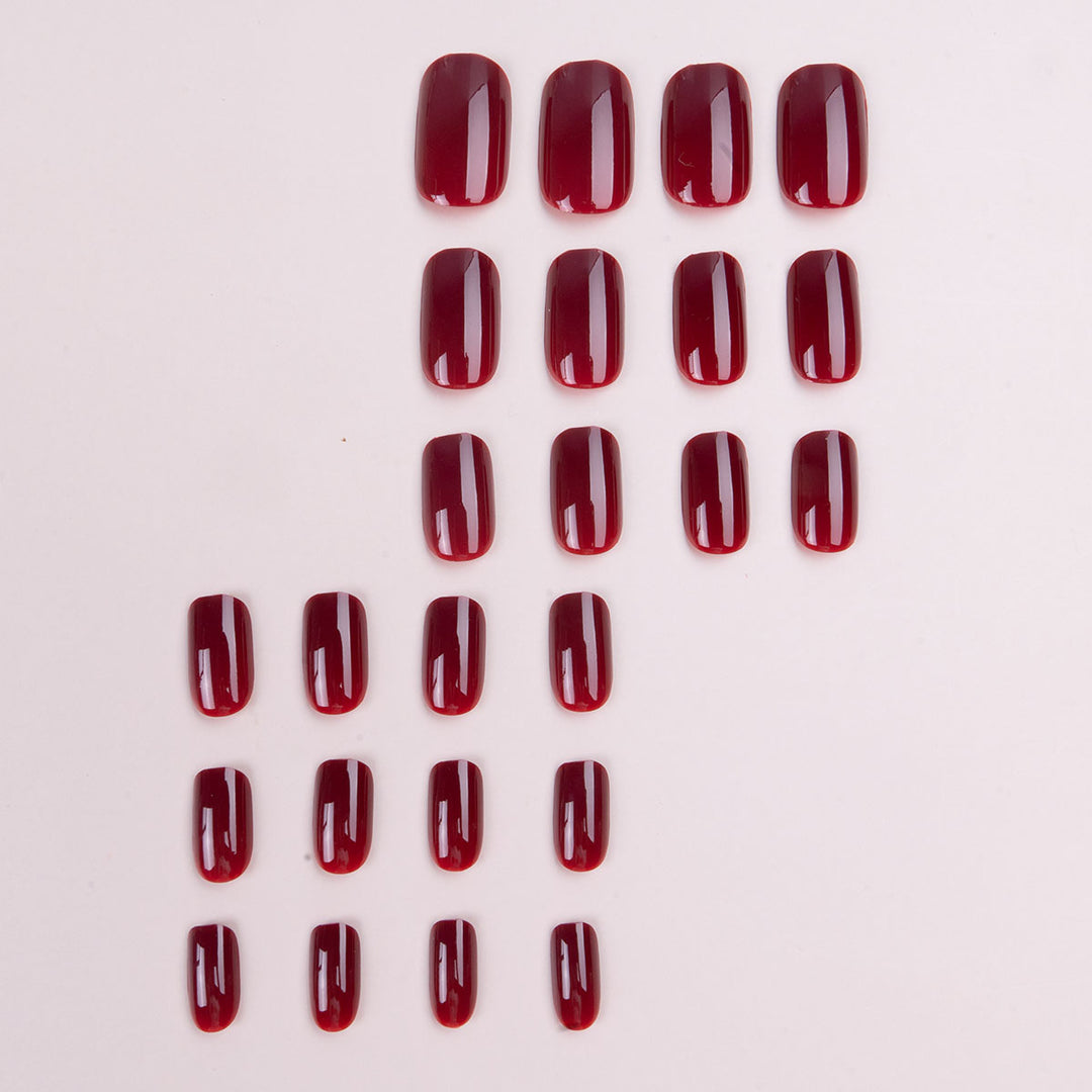 Glossy Rectangle Nail Enhancements