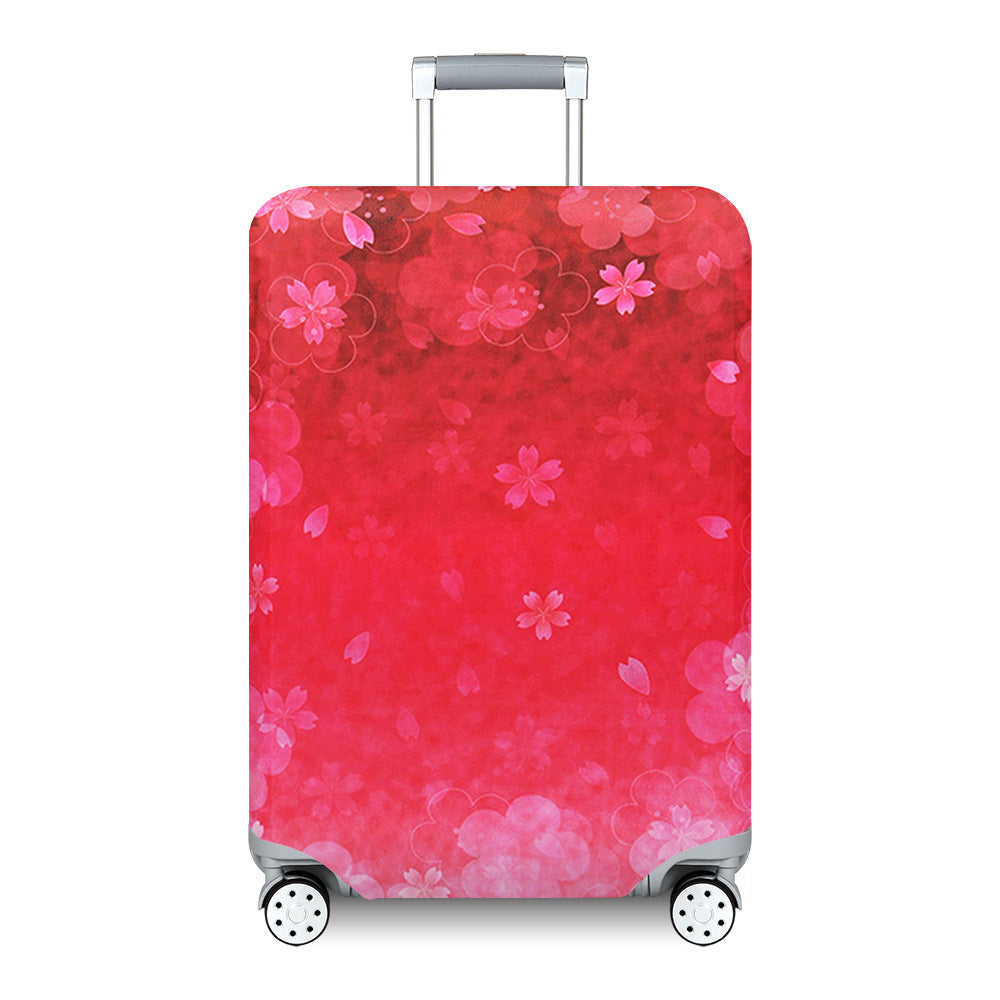 Unisex hard-shell suitcase with modern wave pattern Bowlift