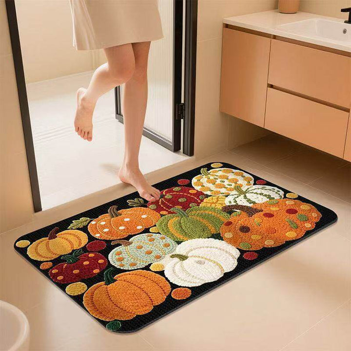 Pumpkin-Themed Bath Mat Bowlift